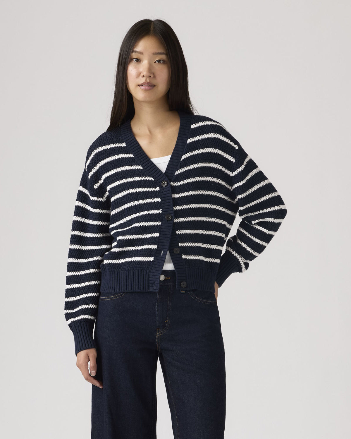 Levi's® Womens Snowflake Cardigan - Susanne Stripe / Navy Blazer | Levi's® Sweaters & Knitwear | JEANSTORE