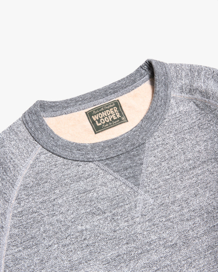 Wonder Looper Fleeced Foxfibre® Pullover Crew Neck - Charcoal | Wonder Looper Sweaters & Knitwear | JEANSTORE