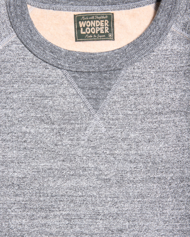 Wonder Looper Fleeced Foxfibre® Pullover Crew Neck - Charcoal | Wonder Looper Sweaters & Knitwear | JEANSTORE