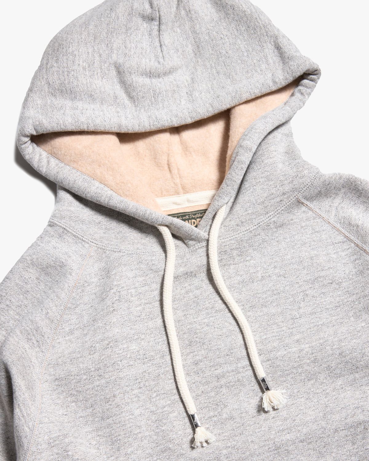 Wonder Looper Fleeced Foxfibre® Pullover Hoodie - Heather Grey