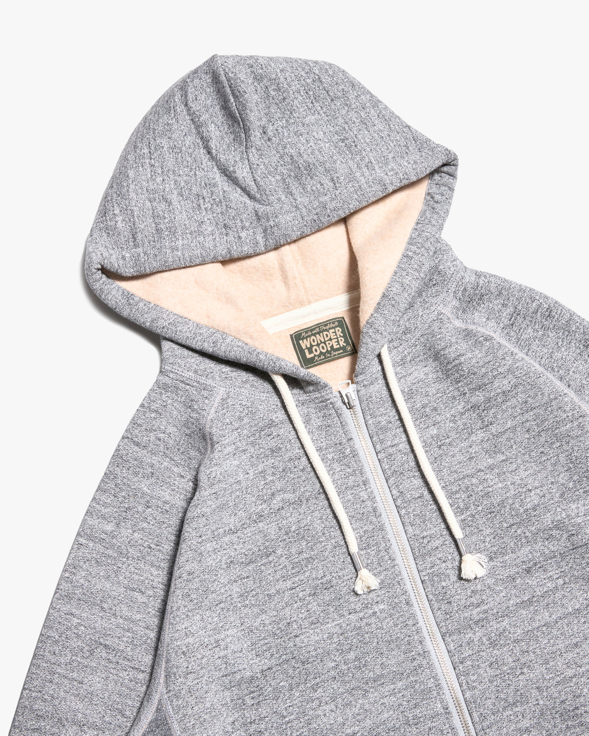 Wonder Looper Fleeced Foxfibre® Zip Hoodie - Charcoal | Wonder Looper Sweaters & Knitwear | JEANSTORE