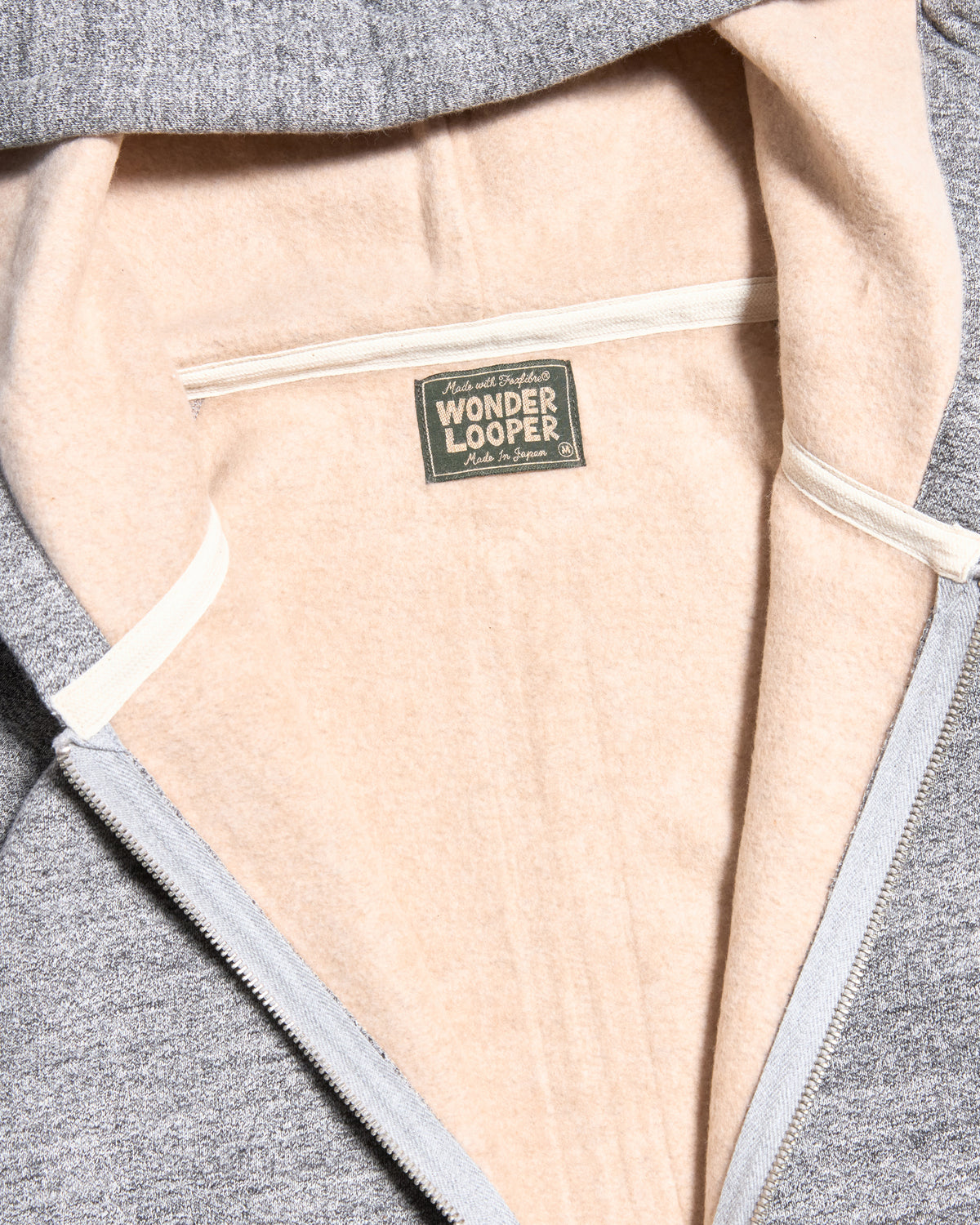 Wonder Looper Fleeced Foxfibre® Zip Hoodie - Charcoal | Wonder Looper Sweaters & Knitwear | JEANSTORE