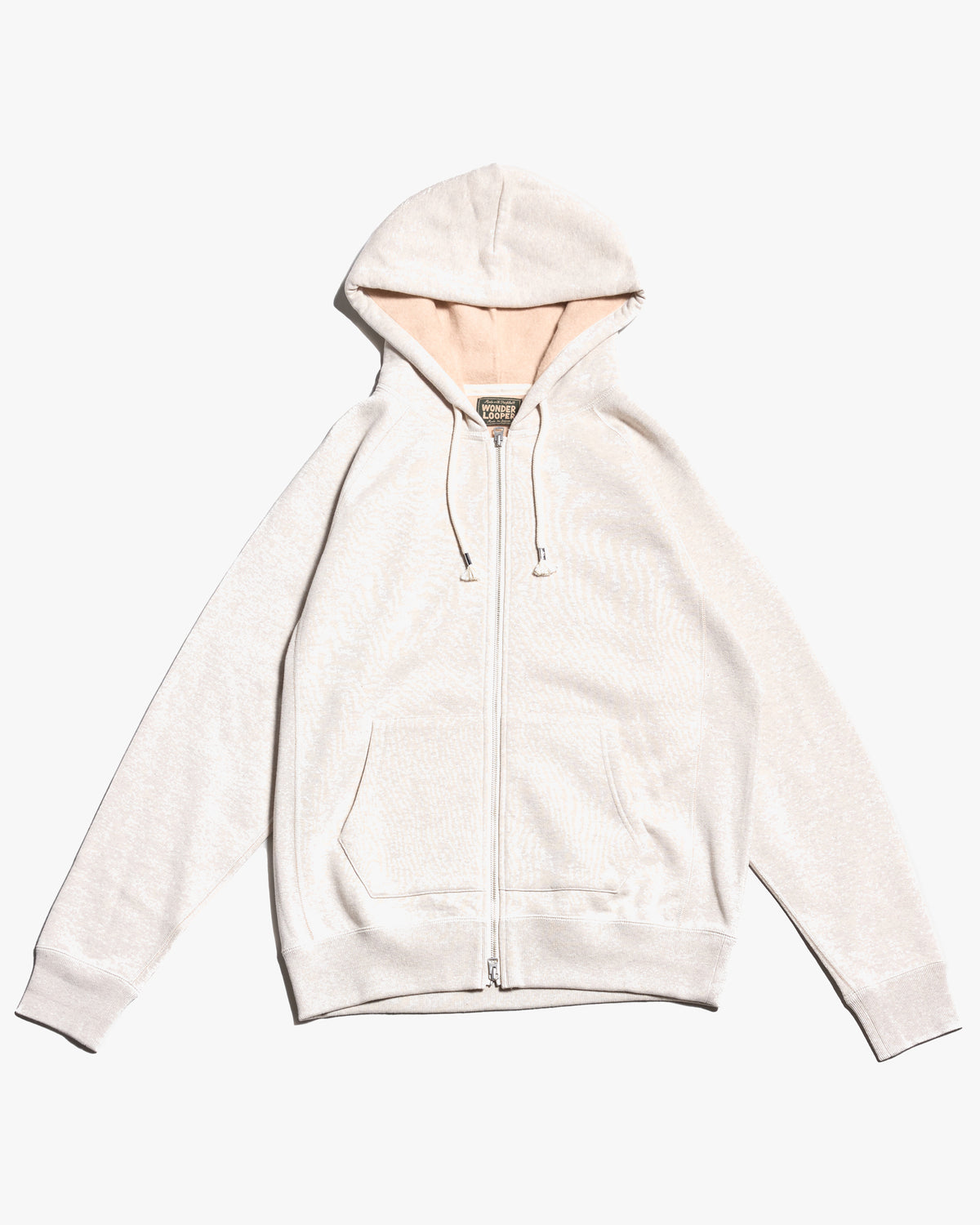 Wonder Looper Fleeced Foxfibre® Zip Hoodie - Oatmeal | Wonder Looper Sweaters & Knitwear | JEANSTORE