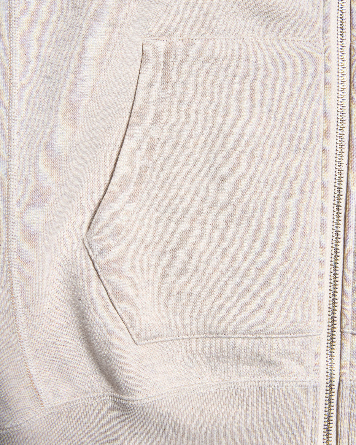 Wonder Looper Fleeced Foxfibre® Zip Hoodie - Oatmeal | Wonder Looper Sweaters & Knitwear | JEANSTORE