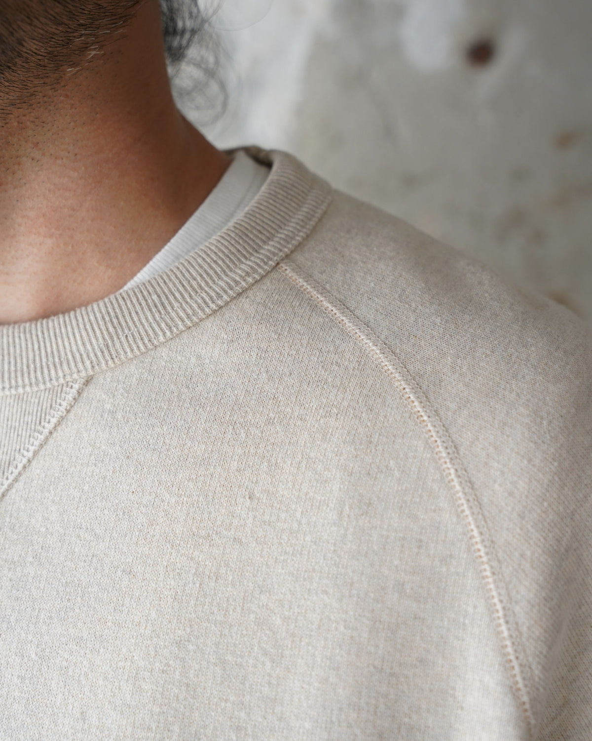 Wonder Looper Fleeced Foxfibre® Pullover Crew Neck - Oatmeal | Wonder Looper Sweaters & Knitwear | JEANSTORE