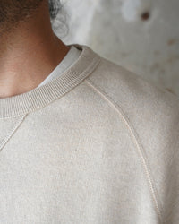 Wonder Looper Fleeced Foxfibre® Pullover Crew Neck - Oatmeal | Wonder Looper Sweaters & Knitwear | JEANSTORE