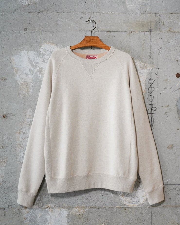 Wonder Looper Fleeced Foxfibre Pullover Crew Neck - Oatmeal