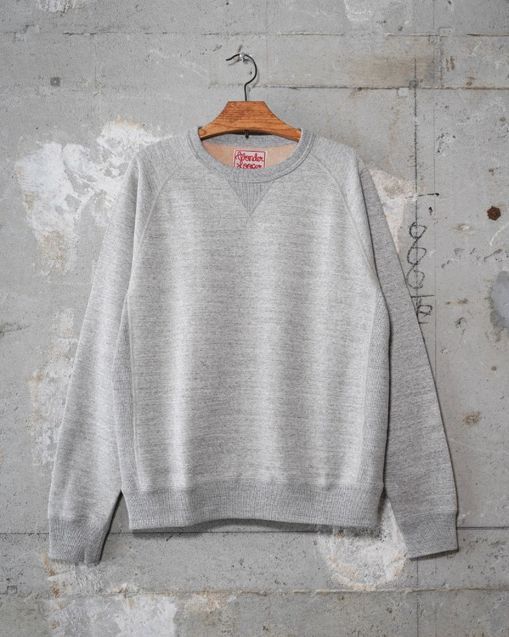 Wonder Looper Fleeced Foxfibre® Pullover Crew Neck - Heather Grey | Wonder Looper Sweaters & Knitwear | JEANSTORE