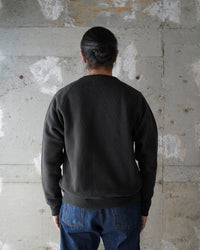 Wonder Looper 876gsm Double Heavyweight French Terry Pullover Crew Neck - Sumi Black | Wonder Looper Sweaters & Knitwear | JEANSTORE