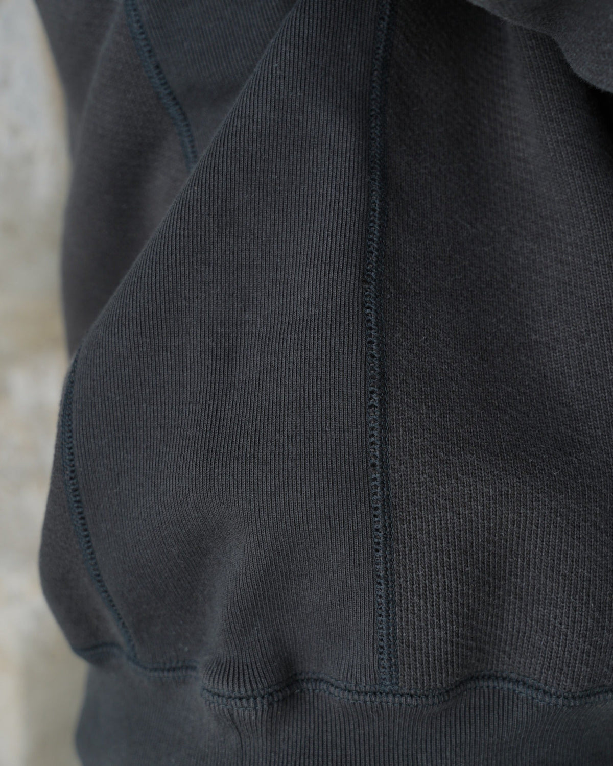 Wonder Looper 876gsm Double Heavyweight French Terry Pullover Crew Neck - Sumi Black | Wonder Looper Sweaters & Knitwear | JEANSTORE