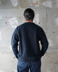 Wonder Looper 876gsm Double Heavyweight French Terry Pullover Crew Neck - Navy | Wonder Looper Sweaters & Knitwear | JEANSTORE
