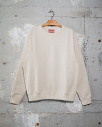 Wonder Looper 876gsm Double Heavyweight French Terry Pullover Crew Neck - Ecru | Wonder Looper Sweaters & Knitwear | JEANSTORE