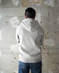 Wonder Looper Fleeced Foxfibre® Pullover Hoodie - Heather Grey