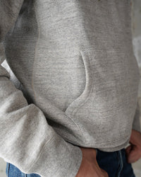 Wonder Looper Fleeced Foxfibre® Pullover Hoodie - Heather Grey