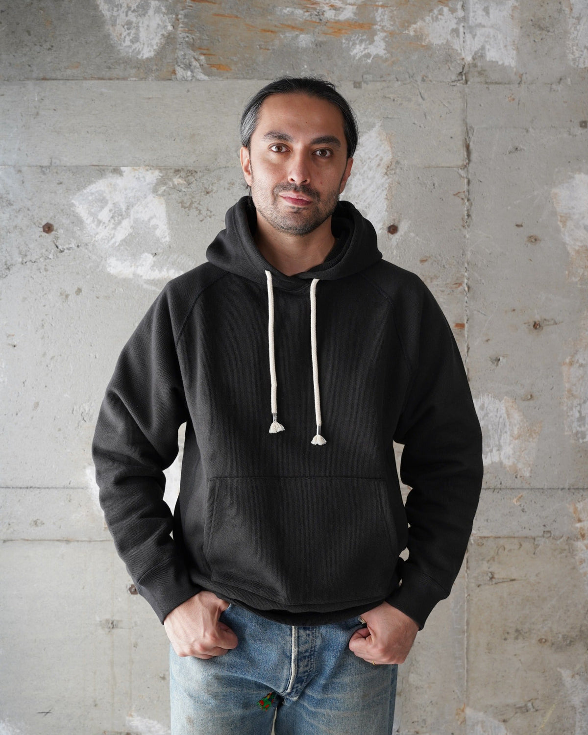 Wonder Looper 876gsm Double Heavyweight French Terry Pullover Hoodie - Sumi Black | Wonder Looper Sweaters & Knitwear | JEANSTORE
