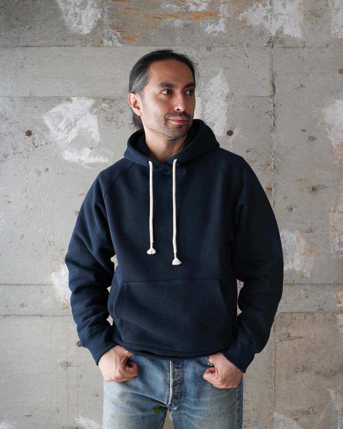 Wonder Looper 876gsm Double Heavyweight French Terry Pullover Hoodie - Navy | Wonder Looper Sweaters & Knitwear | JEANSTORE