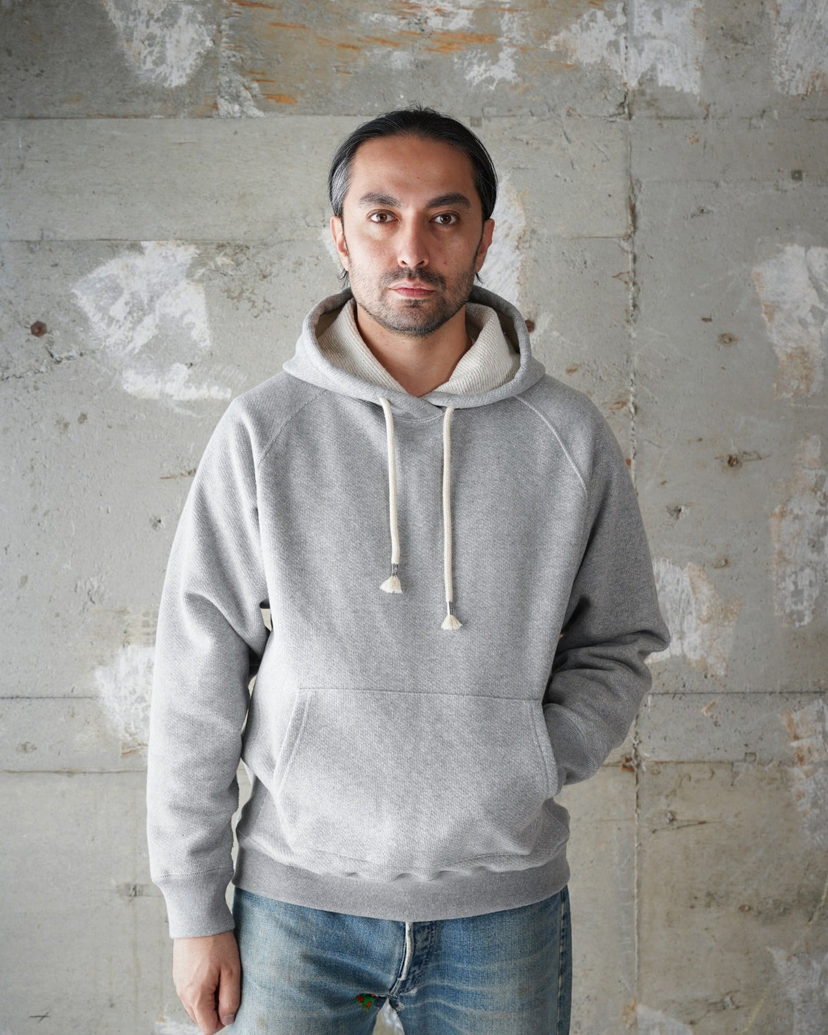 Wonder Looper 876gsm Double Heavyweight French Terry Pullover Hoodie - Heather Grey | Wonder Looper Sweaters & Knitwear | JEANSTORE