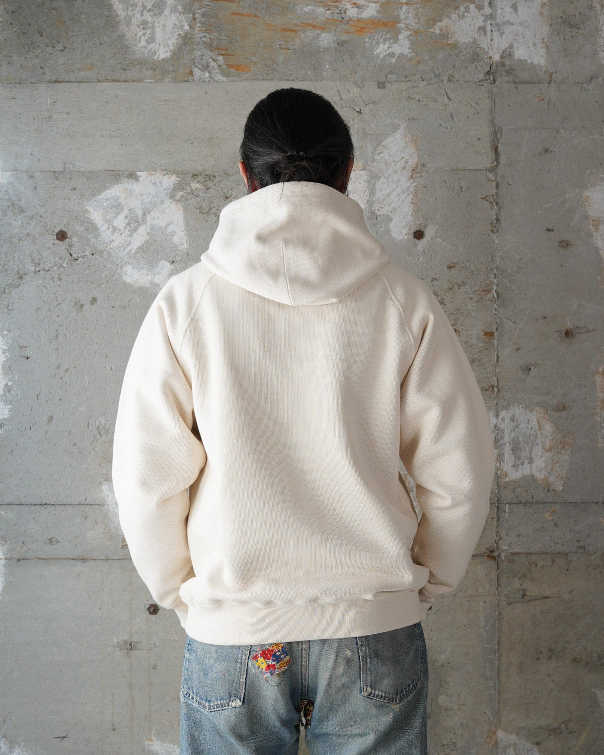 Wonder Looper 876gsm Double Heavyweight French Terry Pullover Hoodie - Ecru | Wonder Looper Sweaters & Knitwear | JEANSTORE
