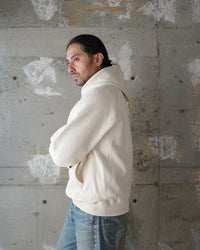 Wonder Looper 876gsm Double Heavyweight French Terry Pullover Hoodie - Ecru | Wonder Looper Sweaters & Knitwear | JEANSTORE
