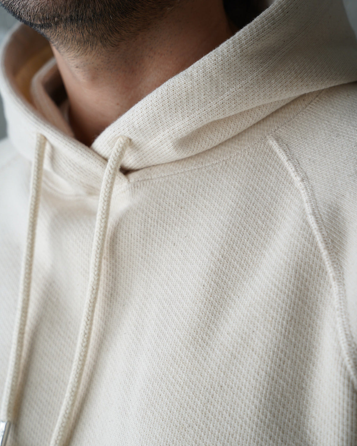 Wonder Looper 876gsm Double Heavyweight French Terry Pullover Hoodie - Ecru | Wonder Looper Sweaters & Knitwear | JEANSTORE