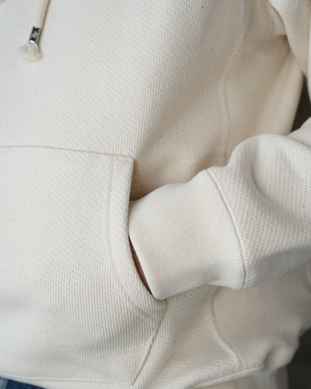 Wonder Looper 876gsm Double Heavyweight French Terry Pullover Hoodie - Ecru | Wonder Looper Sweaters & Knitwear | JEANSTORE
