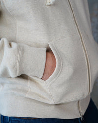 Wonder Looper Fleeced Foxfibre® Zip Hoodie - Oatmeal | Wonder Looper Sweaters & Knitwear | JEANSTORE