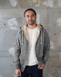 Wonder Looper Fleeced Foxfibre® Zip Hoodie - Charcoal | Wonder Looper Sweaters & Knitwear | JEANSTORE