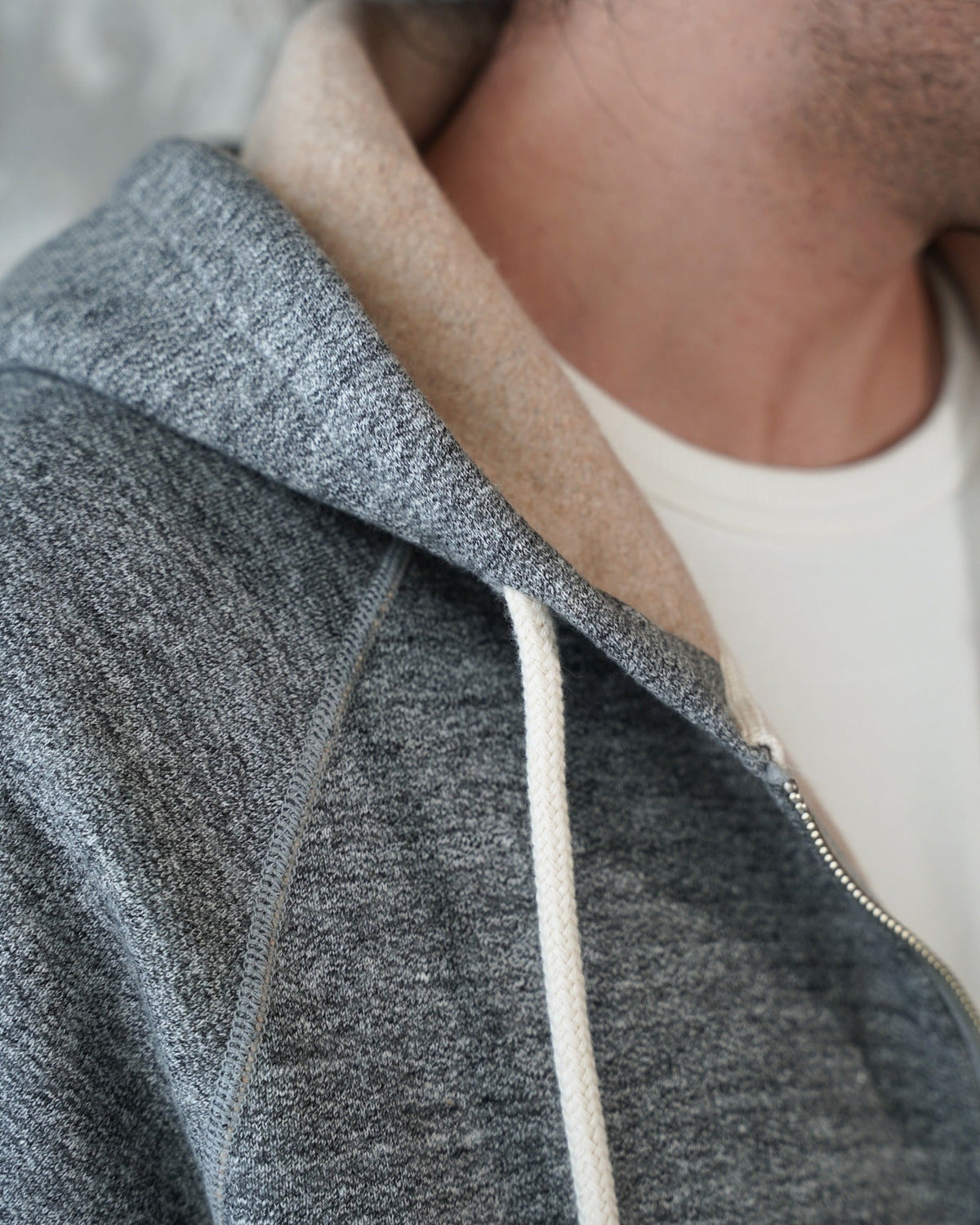 Wonder Looper Fleeced Foxfibre® Zip Hoodie - Charcoal | Wonder Looper Sweaters & Knitwear | JEANSTORE