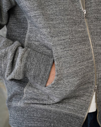 Wonder Looper Fleeced Foxfibre® Zip Hoodie - Charcoal | Wonder Looper Sweaters & Knitwear | JEANSTORE