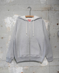 Wonder Looper 876gsm Double Heavyweight French Terry Zip Hoodie - Heather Grey | Wonder Looper Sweaters & Knitwear | JEANSTORE