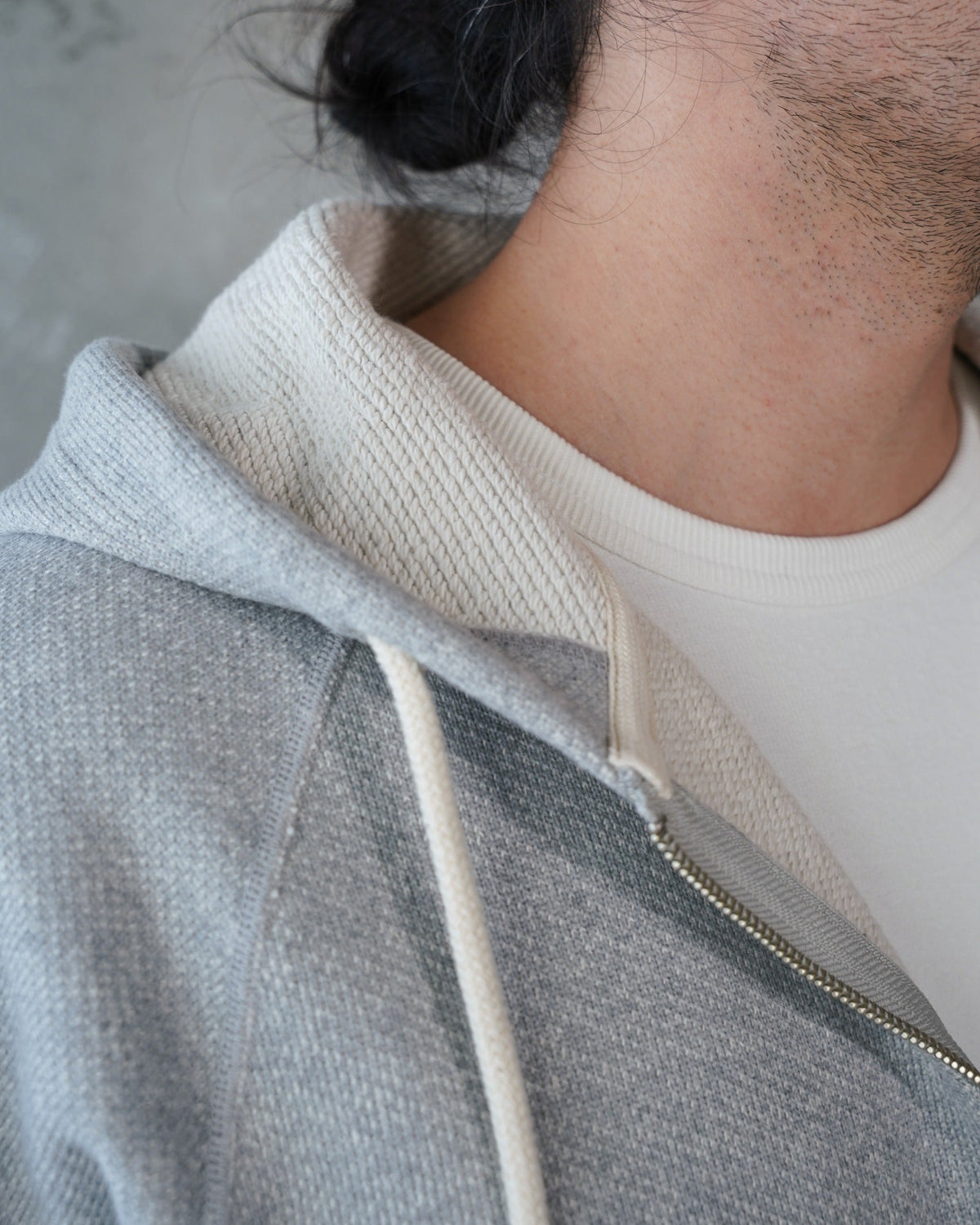 Wonder Looper 876gsm Double Heavyweight French Terry Zip Hoodie - Heather Grey | Wonder Looper Sweaters & Knitwear | JEANSTORE