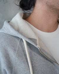Wonder Looper 876gsm Double Heavyweight French Terry Zip Hoodie - Heather Grey | Wonder Looper Sweaters & Knitwear | JEANSTORE