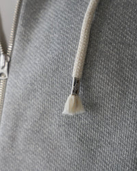 Wonder Looper 876gsm Double Heavyweight French Terry Zip Hoodie - Heather Grey | Wonder Looper Sweaters & Knitwear | JEANSTORE