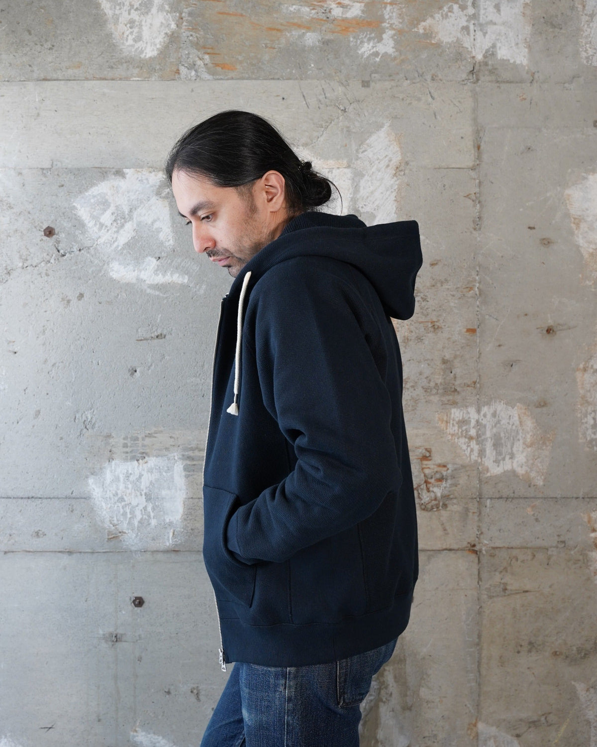 Wonder Looper 876gsm Double Heavyweight French Terry Zip Hoodie - Navy | Wonder Looper Sweaters & Knitwear | JEANSTORE