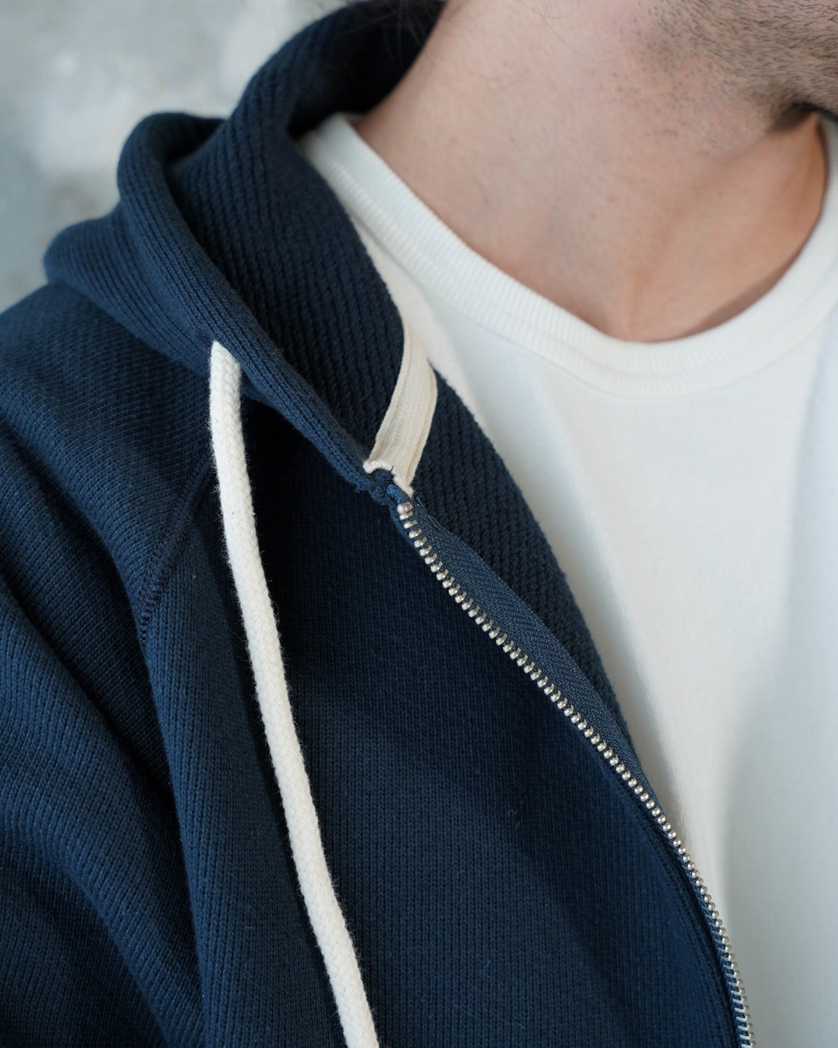 Wonder Looper 876gsm Double Heavyweight French Terry Zip Hoodie - Navy | Wonder Looper Sweaters & Knitwear | JEANSTORE