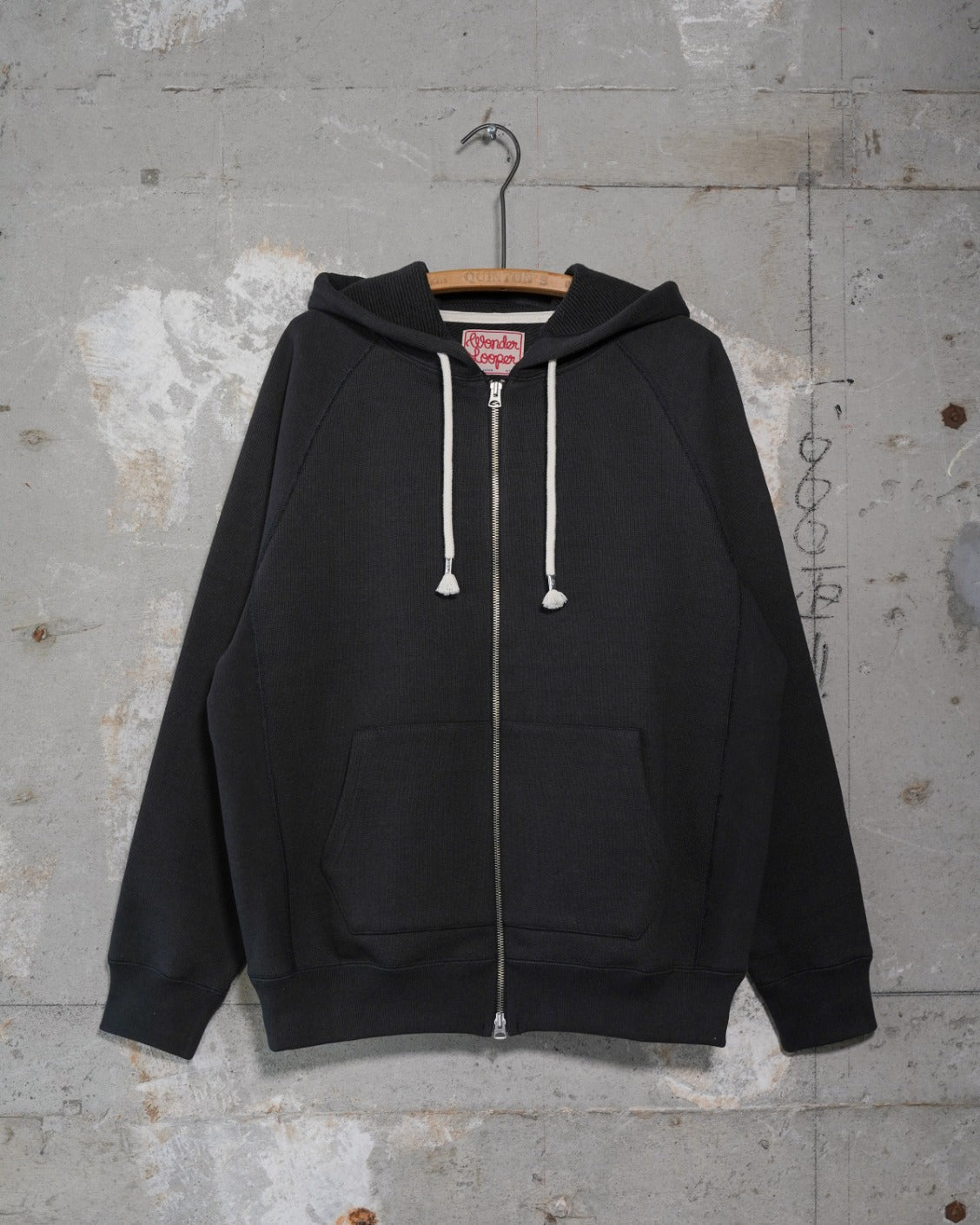 Wonder Looper 876gsm Double Heavyweight French Terry Zip Hoodie - Sumi Black | Wonder Looper Sweaters & Knitwear | JEANSTORE
