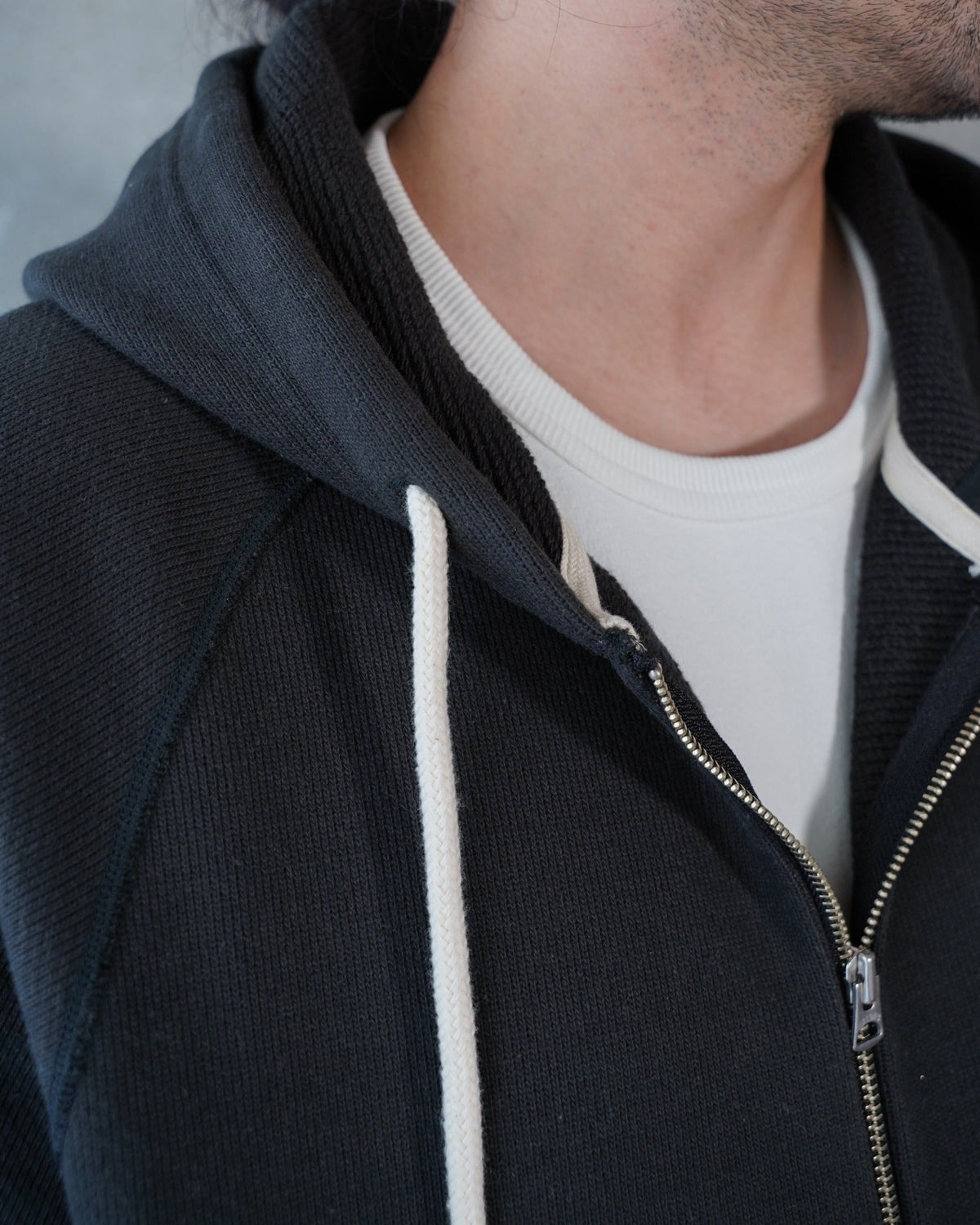 Wonder Looper 876gsm Double Heavyweight French Terry Zip Hoodie - Sumi Black | Wonder Looper Sweaters & Knitwear | JEANSTORE