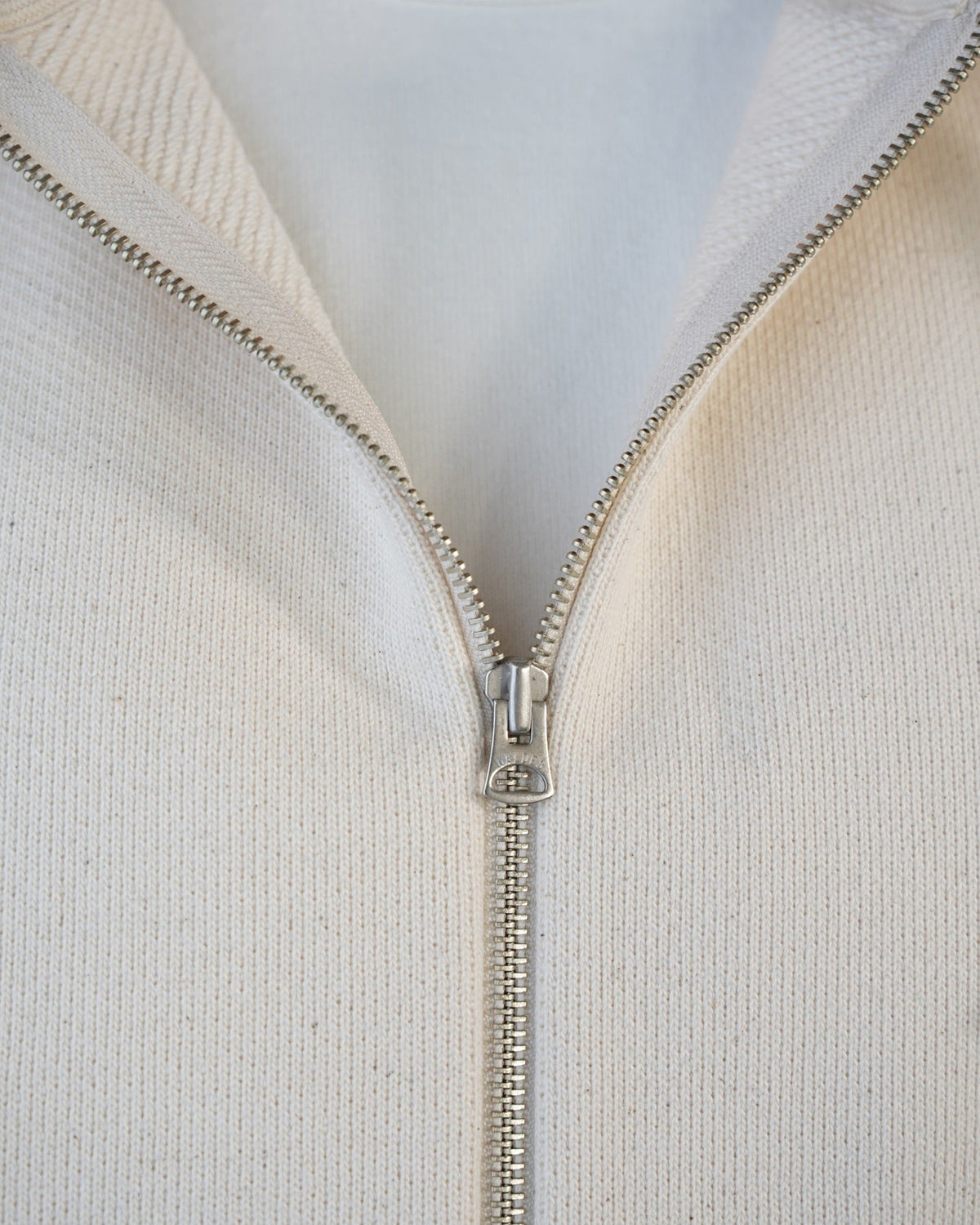 Wonder Looper 876gsm Double Heavyweight French Terry Zip Hoodie - Ecru