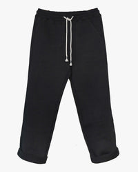 Wonder Looper 876gsm Double Heavyweight French Terry Sweatpants - Sumi Black