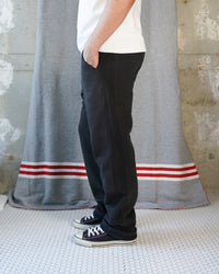 Wonder Looper 876gsm Double Heavyweight French Terry Sweatpants - Sumi Black