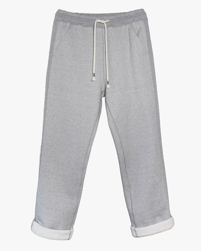 Wonder Looper 876gsm Double Heavyweight French Terry Sweatpants - Heather Grey