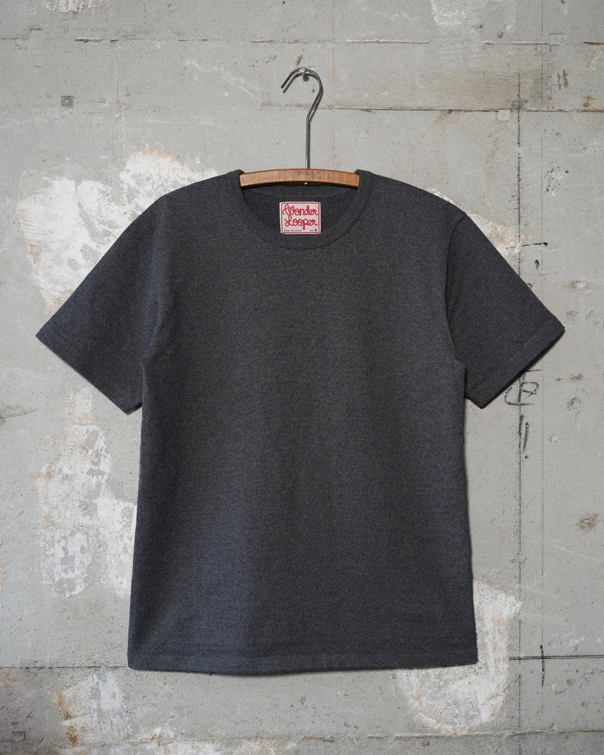 Wonder Looper 409gsm Double Heavyweight T Shirt - Charcoal | Wonder Looper T Shirts | JEANSTORE