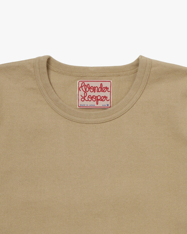 Wonder Looper 409gsm Double Heavyweight T Shirt - Sand | Wonder Looper T Shirts | JEANSTORE