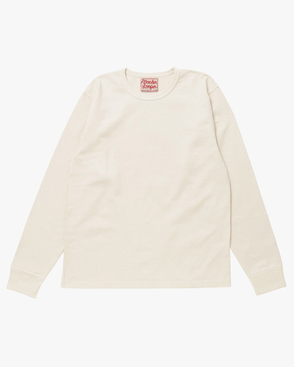 Wonder Looper 409gsm Double Heavyweight L/S T Shirt - Ecru