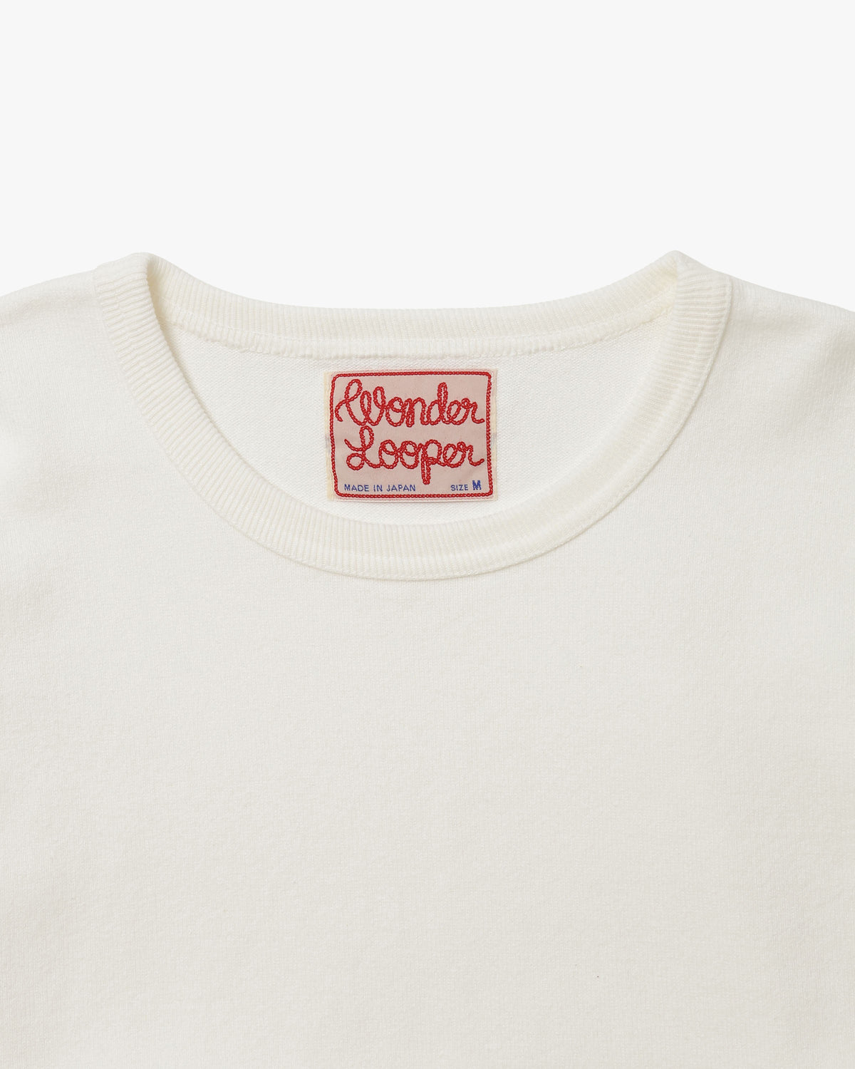 Wonder Looper 409gsm Double Heavyweight L/S T Shirt - White | Wonder Looper T Shirts | JEANSTORE