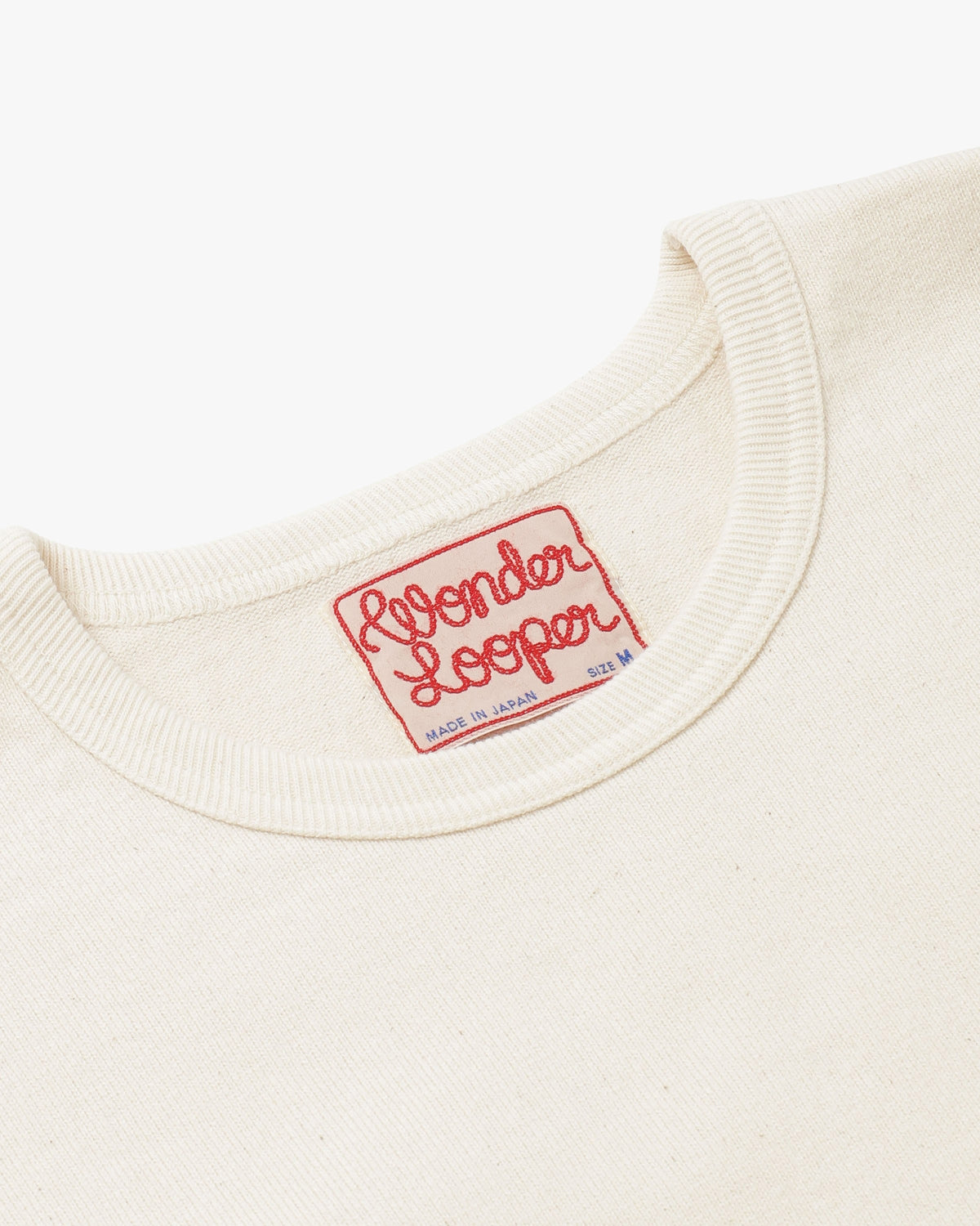 Wonder Looper 409gsm Double Heavyweight L/S T Shirt - Ecru