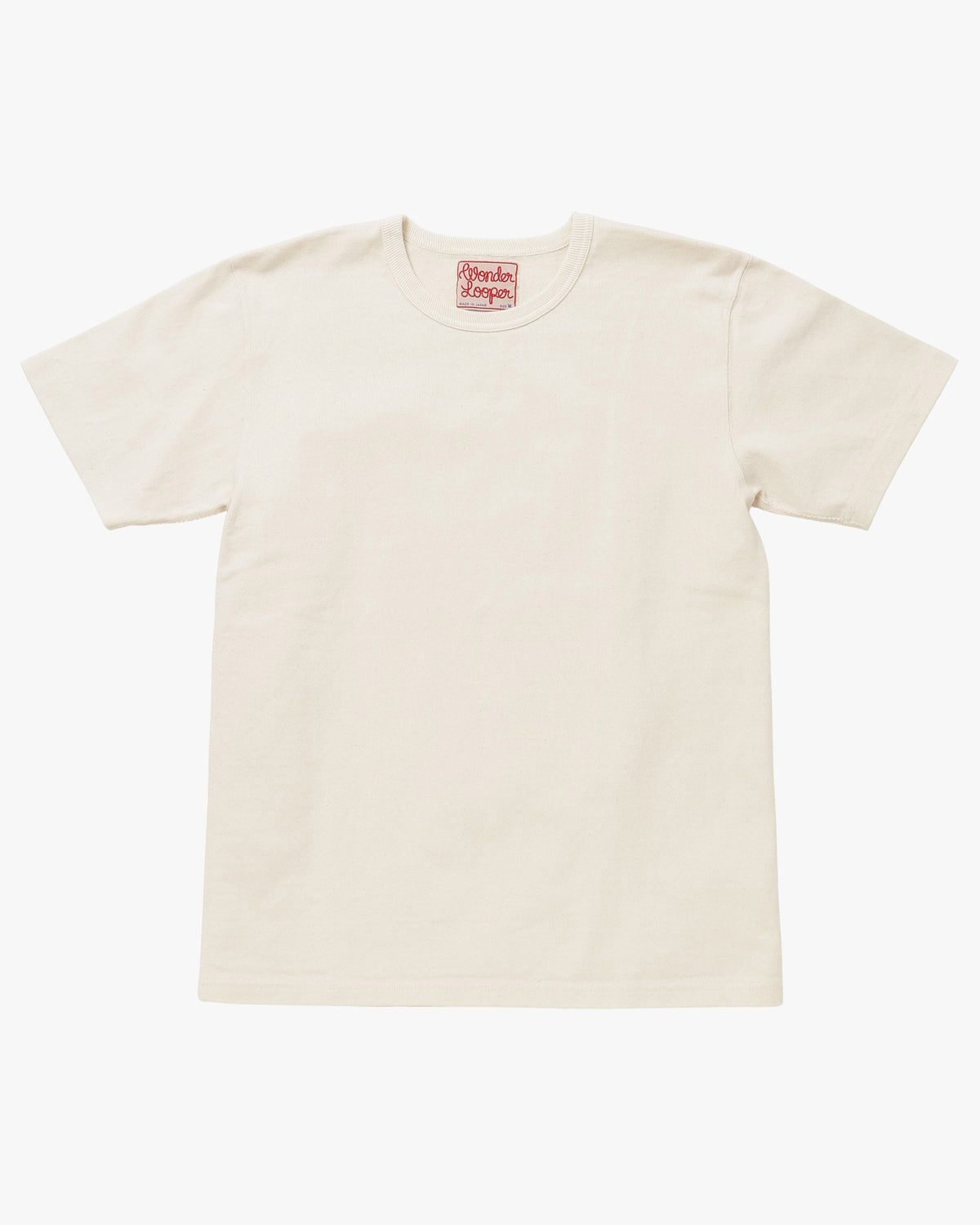 Wonder Looper 409gsm Double Heavyweight T Shirt - Ecru | Wonder Looper T Shirts | JEANSTORE