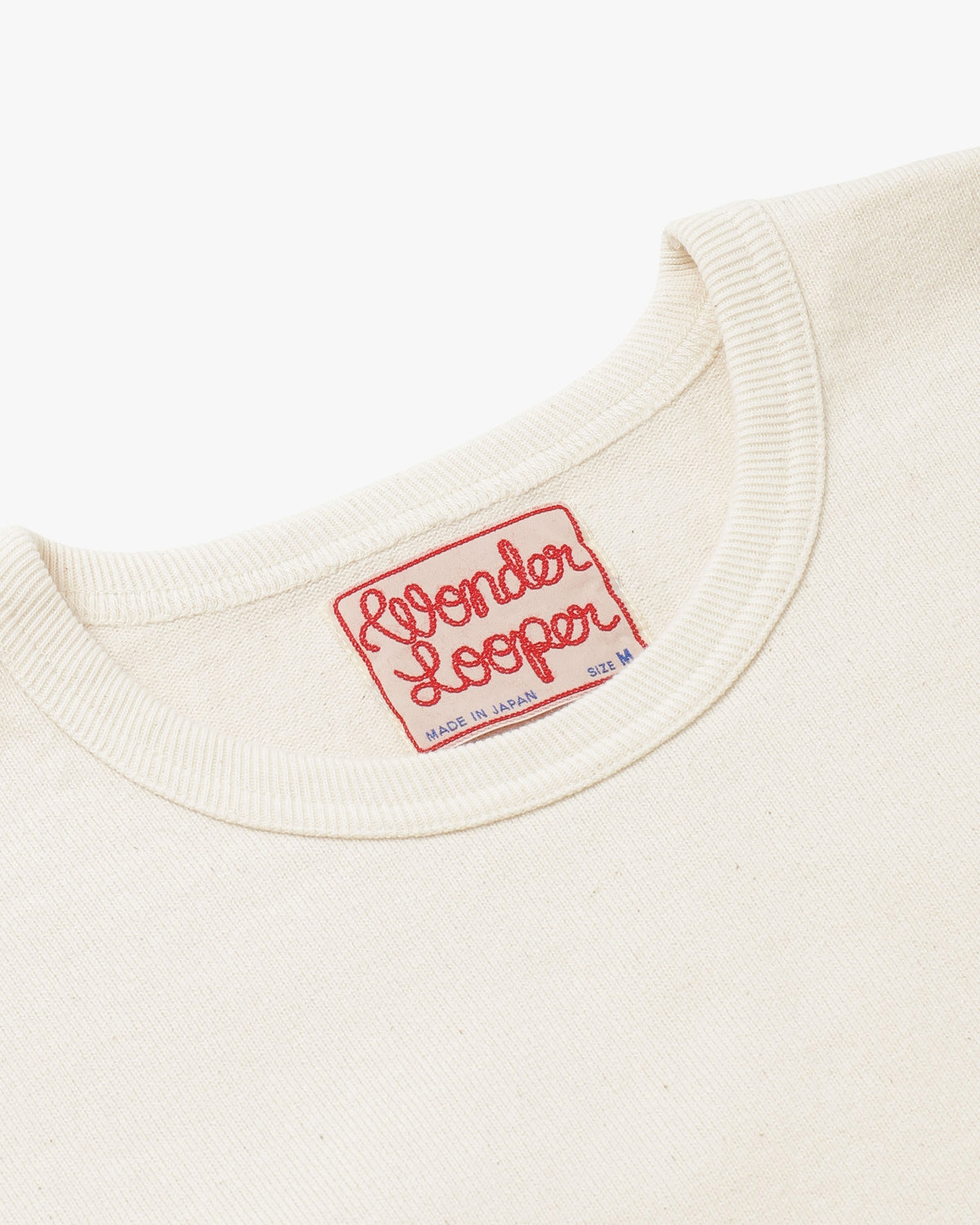 Wonder Looper 409gsm Double Heavyweight T Shirt - Ecru | Wonder Looper T Shirts | JEANSTORE