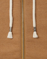 Wonder Looper 825gsm Double Heavyweight French Terry Foxfibre® Zip Hoodie - Coyote 80