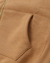Wonder Looper 825gsm Double Heavyweight French Terry Foxfibre® Zip Hoodie - Coyote 80